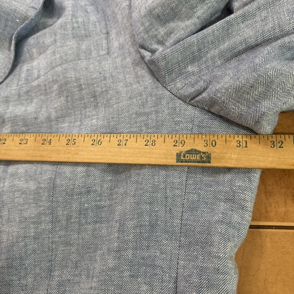 Stafford Jacket 60R Big & Tall Jacket Blue Herringbone Linen Cotton Sport Coat